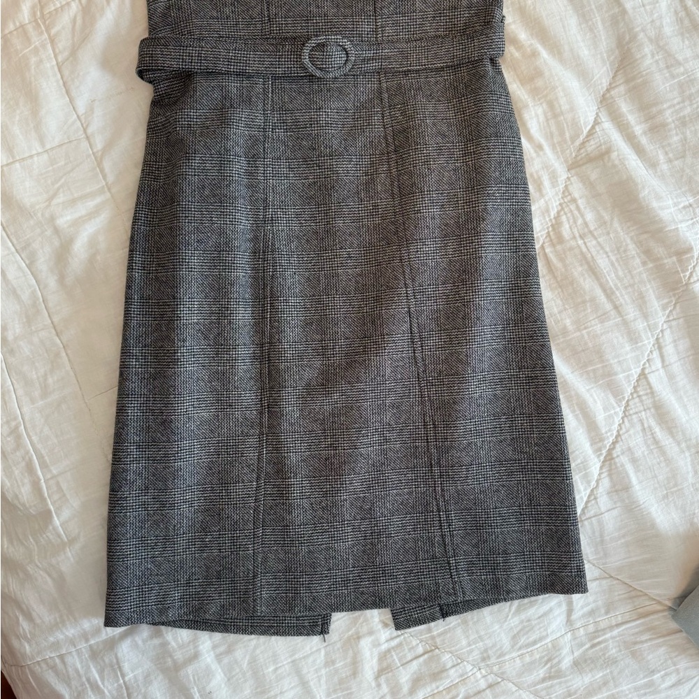 United Colors Of Benetton Black and Gray Asymmetrical Pencil Skirt